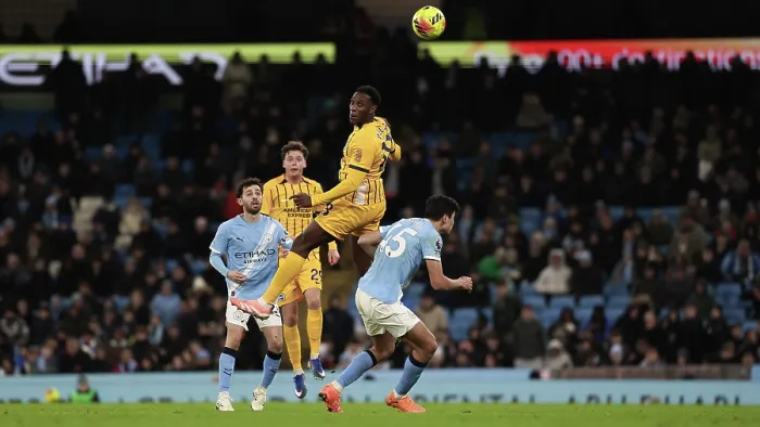 Framed Print : Manchester City v Brighton and Hove Albion Premier League 04JAN26 Framed Print : Manchester City v Brighton and Hove Albion Premier League 04JAN26