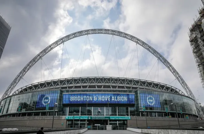 Framed Print : Manchester City vs. Brighton and Hove Albion: Emirates FA Cup Semi-Final Battle at Wembley Stadium (06APR19) Framed Print : Manchester City vs. Brighton and Hove Albion: Emirates FA Cup Semi-Final Battle at Wembley Stadium (06APR19)
