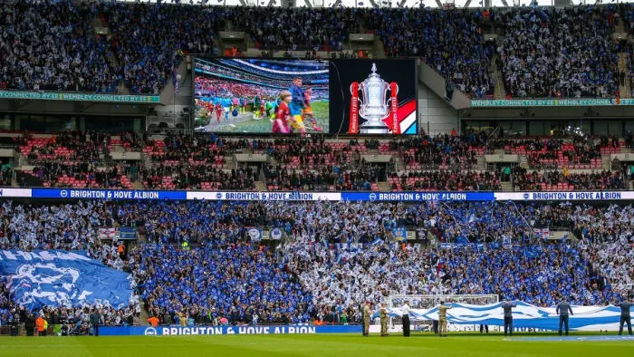 Framed Print : Manchester City vs. Brighton and Hove Albion: Emirates FA Cup Semi-Final Battle at Wembley Stadium (06APR19) Framed Print : Manchester City vs. Brighton and Hove Albion: Emirates FA Cup Semi-Final Battle at Wembley Stadium (06APR19)