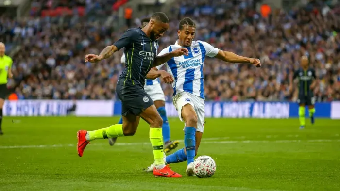 Framed Print : Manchester City vs. Brighton and Hove Albion: FA Cup Semi-Final Battle at Wembley Stadium (06APR19) Framed Print : Manchester City vs. Brighton and Hove Albion: FA Cup Semi-Final Battle at Wembley Stadium (06APR19)