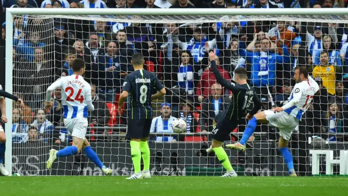 Framed Print : Manchester City vs. Brighton and Hove Albion: FA Cup Semi-Final Battle at Wembley Stadium (06APR19) Framed Print : Manchester City vs. Brighton and Hove Albion: FA Cup Semi-Final Battle at Wembley Stadium (06APR19)