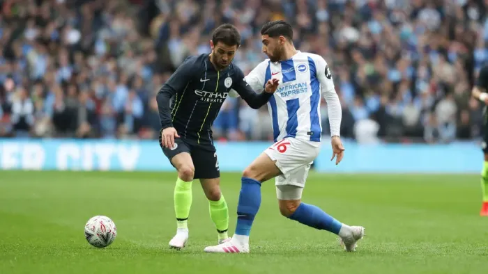 Framed Print : Manchester City vs. Brighton and Hove Albion: FA Cup Semi-Final Battle at Wembley Stadium (06APR19) Framed Print : Manchester City vs. Brighton and Hove Albion: FA Cup Semi-Final Battle at Wembley Stadium (06APR19)