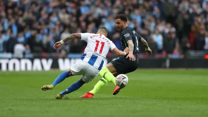 Framed Print : Manchester City vs. Brighton and Hove Albion: FA Cup Semi-Final Battle at Wembley Stadium (06APR19) Framed Print : Manchester City vs. Brighton and Hove Albion: FA Cup Semi-Final Battle at Wembley Stadium (06APR19)
