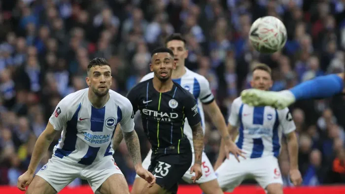 Framed Print : Manchester City vs. Brighton and Hove Albion: FA Cup Semi-Final Battle at Wembley Stadium (06APR19) Framed Print : Manchester City vs. Brighton and Hove Albion: FA Cup Semi-Final Battle at Wembley Stadium (06APR19)