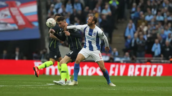Framed Print : Manchester City vs. Brighton and Hove Albion: FA Cup Semi-Final Battle at Wembley Stadium (06APR19) Framed Print : Manchester City vs. Brighton and Hove Albion: FA Cup Semi-Final Battle at Wembley Stadium (06APR19)