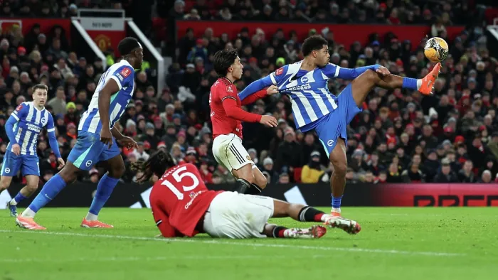 Framed Print : Manchester United v Brighton and Hove Albion FA Cup 3rd Round 11JAN26