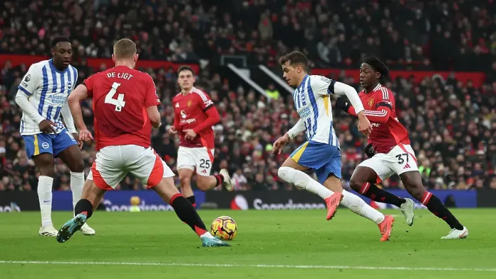 Framed Print : Manchester United v Brighton and Hove Albion Premier League 19JAN25 Framed Print : Manchester United v Brighton and Hove Albion Premier League 19JAN25