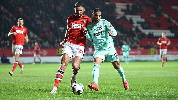 Match action during the Carabao Cup match between Charlton Athletic and Brighton