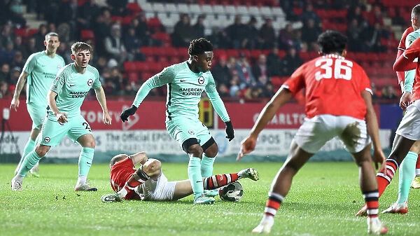 Match action during the Carabao Cup match between Charlton Athletic and Brighton