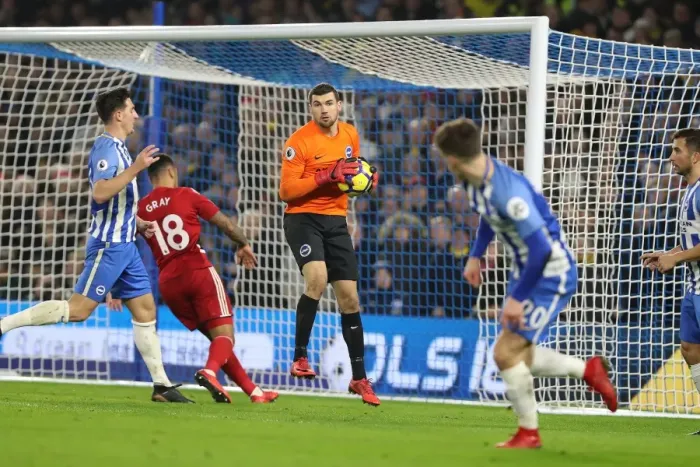Framed Print : Mathew Ryan in Action: Brighton & Hove Albion vs. Watford, Premier League (23rd December 2017) Framed Print : Mathew Ryan in Action: Brighton & Hove Albion vs. Watford, Premier League (23rd December 2017)