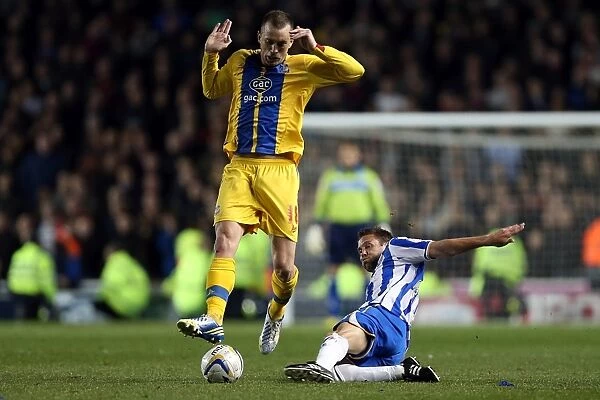 Matthew Upson vs. Aaron Wilbraham: Intense Championship Play-Off Tackle Between Brighton & Hove Albion and Crystal Palace (May 13, 2013)