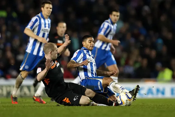Framed Print : A Memorable Home Game: Brighton & Hove Albion vs. Derby County (January 12, 2013) - Season 2012-13 Framed Print : A Memorable Home Game: Brighton & Hove Albion vs. Derby County (January 12, 2013) - Season 2012-13