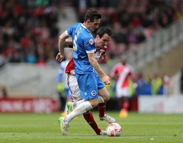 Middlesbrough vs. Brighton & Hove Albion: Lewis Dunk in Action at Riverside Stadium (May 2015)