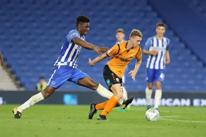 Framed Print : Midfield Showdown: Rohan Ince vs. Jack Taylor (2017) - Brighton & Hove Albion vs. Barnet Framed Print : Midfield Showdown: Rohan Ince vs. Jack Taylor (2017) - Brighton & Hove Albion vs. Barnet