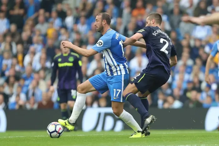 Framed Print : Murray vs Schneiderlin: Intense Moment from Brighton & Hove Albion vs Everton (15OCT17) Framed Print : Murray vs Schneiderlin: Intense Moment from Brighton & Hove Albion vs Everton (15OCT17)