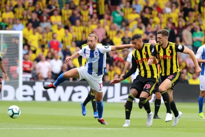 Framed Print : Murray's Battle with Cathcart and Capoue: Watford vs. Brighton and Hove Albion, Premier League (11AUG18) Framed Print : Murray's Battle with Cathcart and Capoue: Watford vs. Brighton and Hove Albion, Premier League (11AUG18)