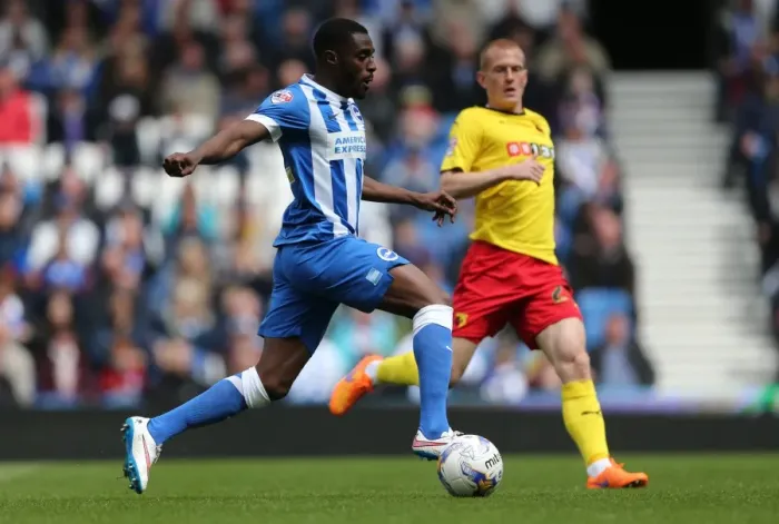 Framed Print : Mustapha Carayol in Action: Brighton & Hove Albion vs. Watford (25APR15) Framed Print : Mustapha Carayol in Action: Brighton & Hove Albion vs. Watford (25APR15)