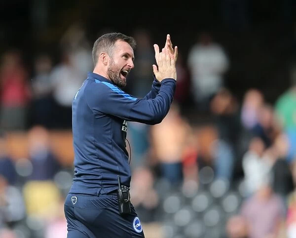 Nathan Jones Triumphant Moment: Brighton and Hove Albion's Historic Victory at Craven Cottage (Fulham vs. Brighton, Sky Bet Championship 2015)