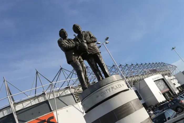 Framed Print : Nigel Clough and Peter Taylor Statue: Derby County vs. Brighton and Hove Albion, iPro Stadium (December 6, 2014) Framed Print : Nigel Clough and Peter Taylor Statue: Derby County vs. Brighton and Hove Albion, iPro Stadium (December 6, 2014)