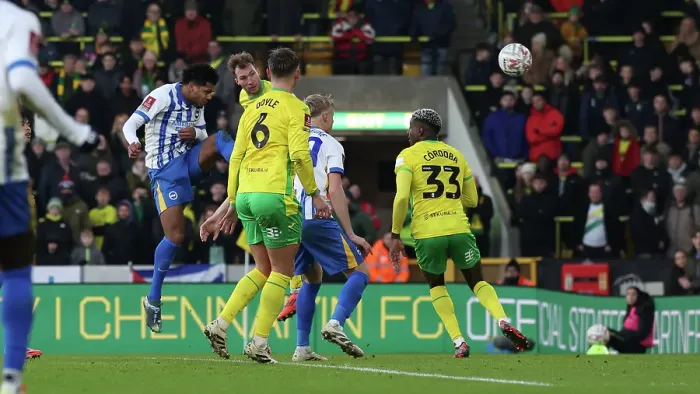 Framed Print : Norwich City v Brighton and Hove Albion Emirates FA Cup 11JAN25 Framed Print : Norwich City v Brighton and Hove Albion Emirates FA Cup 11JAN25