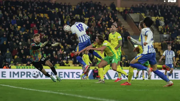 Framed Print : Norwich City v Brighton and Hove Albion Emirates FA Cup 11JAN25 Framed Print : Norwich City v Brighton and Hove Albion Emirates FA Cup 11JAN25