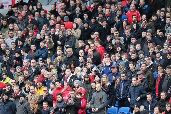 Nottingham Forest Fans at Brighton and Hove Albion v Nottingham Forest Championship Match, 7th February 2015
