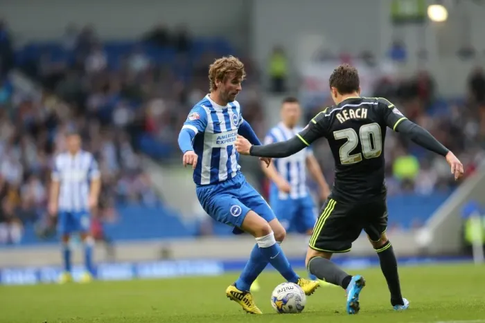 Framed Print : Paddy McCourt in Action: Brighton and Hove Albion vs. Middlesbrough, October 18, 2014 Framed Print : Paddy McCourt in Action: Brighton and Hove Albion vs. Middlesbrough, October 18, 2014