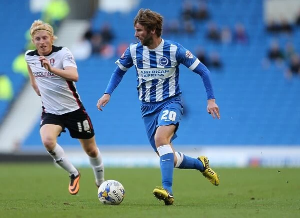 Paddy McCourt in Action: Brighton & Hove Albion vs. Rotherham United at American Express Community Stadium (October 25, 2014)