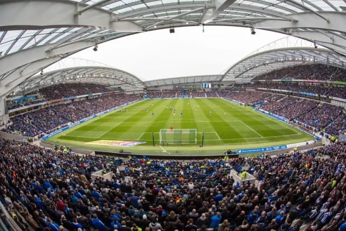 Framed Print : Panoramic View of The Amex Stadium: Brighton and Hove Albion vs. Derby County, Sky Bet Championship Match (2016)
