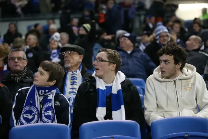 Framed Print : Passionate Albion Fans: A Moment of Pride at the American Express Community Stadium (Brighton and Hove Albion vs Ipswich Town, 21st January 2015) Framed Print : Passionate Albion Fans: A Moment of Pride at the American Express Community Stadium (Brighton and Hove Albion vs Ipswich Town, 21st January 2015)