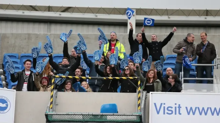 Framed Print : Passionate Albion Fans: A Moment of Pride at the American Express Community Stadium (Brighton vs Birmingham City, 21 February 2015) Framed Print : Passionate Albion Fans: A Moment of Pride at the American Express Community Stadium (Brighton vs Birmingham City, 21 February 2015)