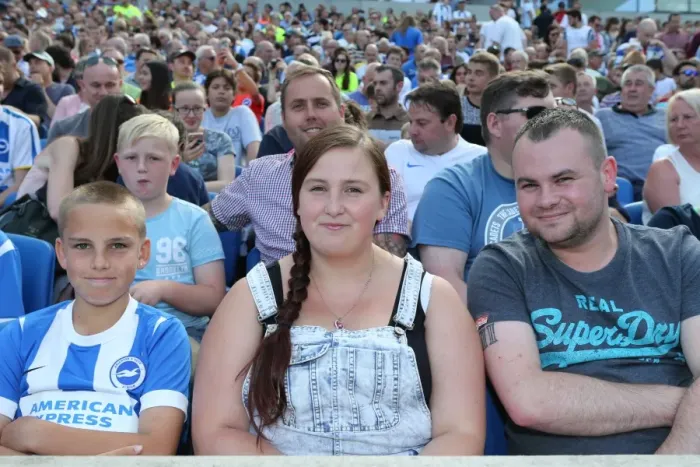 Framed Print : Passionate Albion Fans at the American Express Community Stadium: Brighton & Hove vs Sevilla FC (02.08.2015) Framed Print : Passionate Albion Fans at the American Express Community Stadium: Brighton & Hove vs Sevilla FC (02.08.2015)