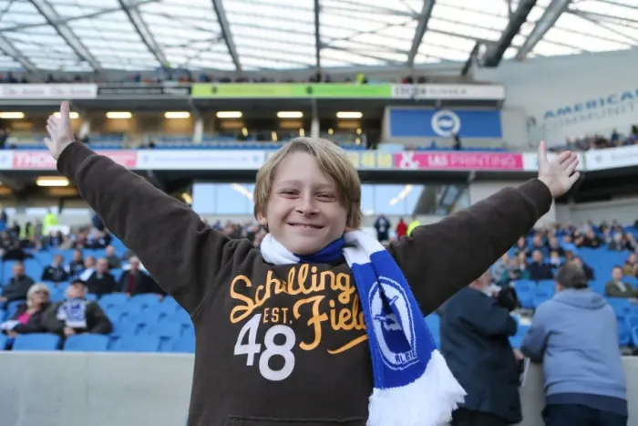 Framed Print : Passionate Albion Fans at American Express Community Stadium: Brighton vs Fulham (29NOV14) Framed Print : Passionate Albion Fans at American Express Community Stadium: Brighton vs Fulham (29NOV14)
