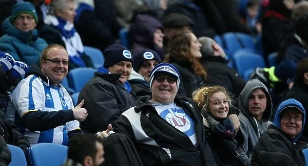 Passionate Albion Fans: A Moment of Pride at the American Express Community Stadium (Brighton and Hove Albion vs. Nottingham Forest, 7th February 2015)