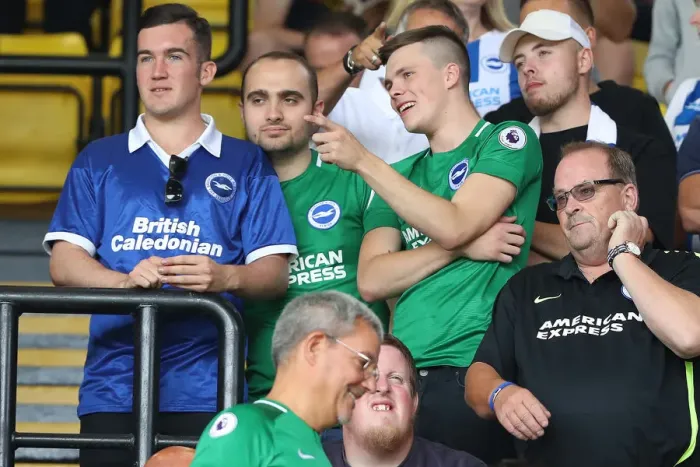 Framed Print : Passionate Albion Fans at Vicarage Road: Watford vs. Brighton & Hove (11AUG18) Framed Print : Passionate Albion Fans at Vicarage Road: Watford vs. Brighton & Hove (11AUG18)