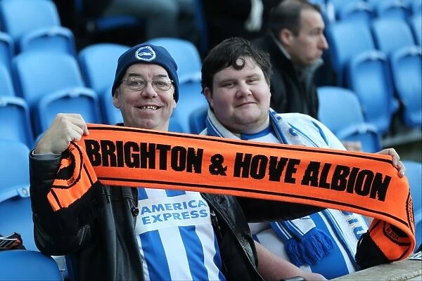 Passionate Clash: Brighton & Hove Albion vs. Fulham Fans at American Express Community Stadium (29NOV14)