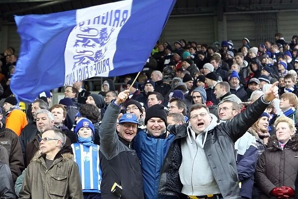 Passionate Crowds of Brighton & Hove Albion at the FA Cup Match against Watford (January 2011)