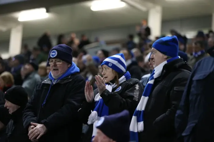Framed Print : Passionate Fan Showdown: Brighton and Hove Albion vs Leeds United (24FEB15) - American Express Community Stadium Framed Print : Passionate Fan Showdown: Brighton and Hove Albion vs Leeds United (24FEB15) - American Express Community Stadium