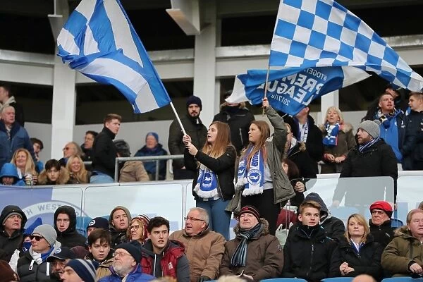 Passionate Fans at the American Express Community Stadium: Brighton and Hove Albion vs Burnley (16DEC17)