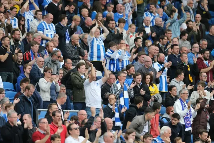 Framed Print : Passionate Moment: Brighton and Hove Albion vs. Watford (25APR15) - American Express Community Stadium Framed Print : Passionate Moment: Brighton and Hove Albion vs. Watford (25APR15) - American Express Community Stadium