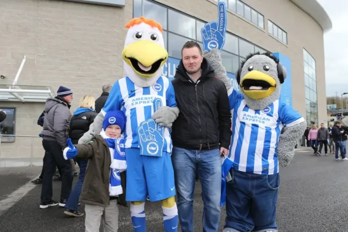 Framed Print : Passionate Showdown: Brighton and Hove Albion vs. Birmingham City at American Express Community Stadium (21 February 2015)
