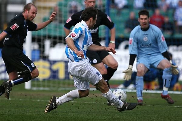 Paul Reid's Determined Shot Against Sheffield Wednesday: Albion's Heartbreaking 0-2 Defeat in The Withdean (2006)
