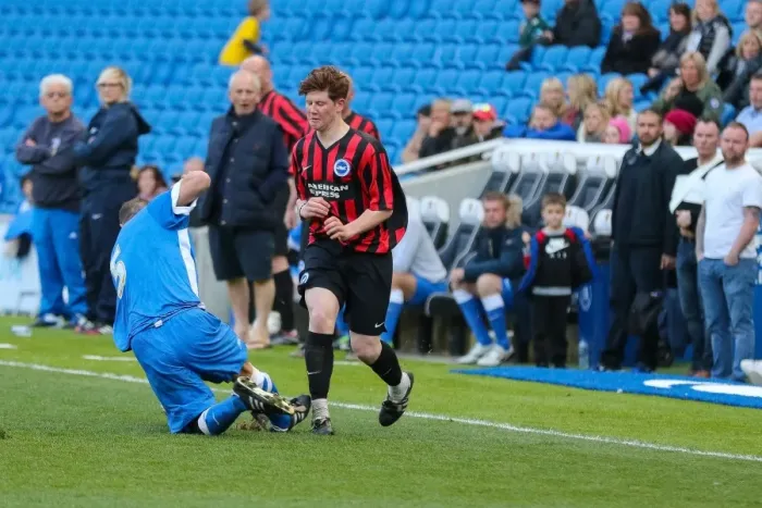 Framed Print : Play on the Pitch: Brighton & Hove Albion vs. [Opponent], 30 April 2015