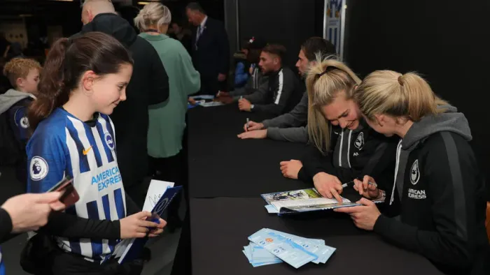 Framed Print : Player Signing Session at American Express Community Stadium, Brighton & Hove Albion FC (18FEB20) Framed Print : Player Signing Session at American Express Community Stadium, Brighton & Hove Albion FC (18FEB20)