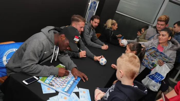 Framed Print : Player Signing Session at American Express Community Stadium, Brighton & Hove Albion FC (18FEB20) Framed Print : Player Signing Session at American Express Community Stadium, Brighton & Hove Albion FC (18FEB20)