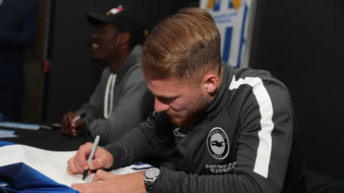 Framed Print : Player Signing Session at American Express Community Stadium: Brighton & Hove Albion FC, February 18, 2020 Framed Print : Player Signing Session at American Express Community Stadium: Brighton & Hove Albion FC, February 18, 2020