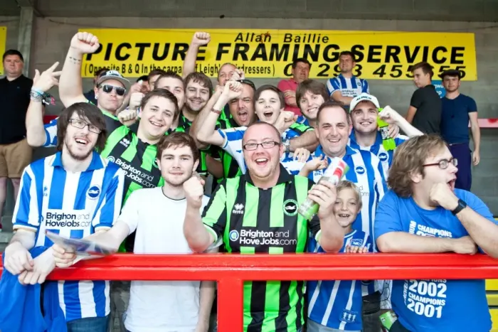 Framed Print : Pre-season Away Days 2012-13: A Gallery of Brighton & Hove Albion Crowd Shots