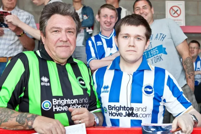Framed Print : Pre-season Away Days 2012-13: A Gallery of Brighton & Hove Albion Fans in Action