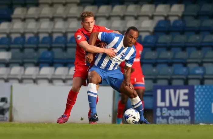 Framed Print : Pre-Season Clash: Gillingham vs. Brighton and Hove Albion at Priestfield Stadium (29 / 07 / 2015) Framed Print : Pre-Season Clash: Gillingham vs. Brighton and Hove Albion at Priestfield Stadium (29 / 07 / 2015)