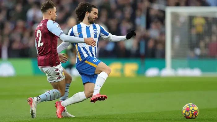 Framed Print : Premier League Clash: Aston Villa vs. Brighton & Hove Albion at Villa Park - 20th November 2021